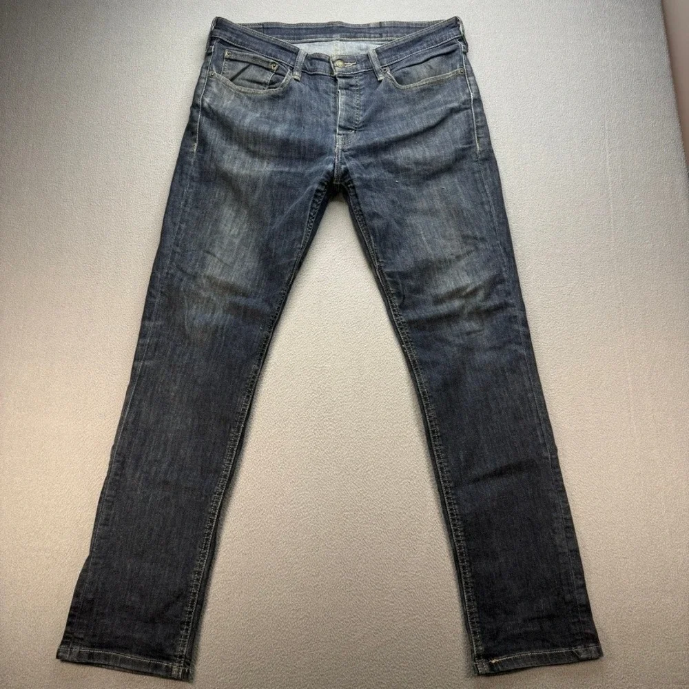 Levis 511 Slim Fit Jeans 36x32 (FIT 34x29) Dark Wash Blue Stretch Denim Casual